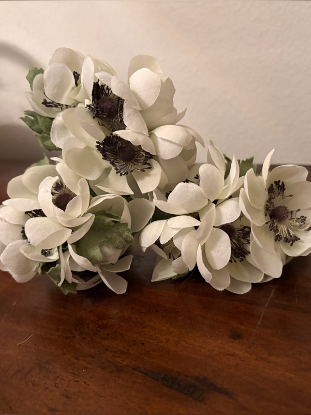Ivory Artificial Anemone Flower Spray